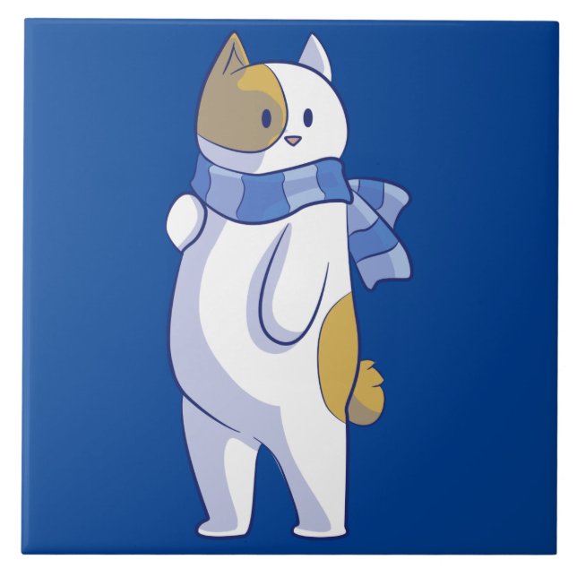 Winterkatzenfliese Fliese (Vorderseite)