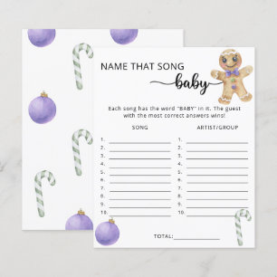 Winterkekse - Name dieses Songs Baby Shower Game