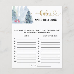 Winterkiefer Name dieses Lied Baby Dusche Spiel