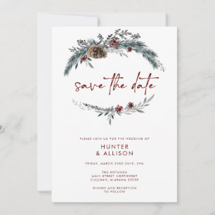 Winterkiefer Save the Date Einladung
