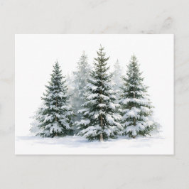 Winterkiefern Feiertagspostkarte