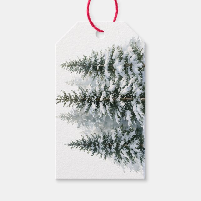 Winterkiefern Geschenkanhänger (Vorderseite)