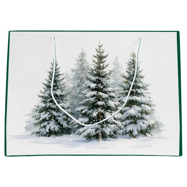 Winterkiefern Große Geschenktüte (Vorderseite)