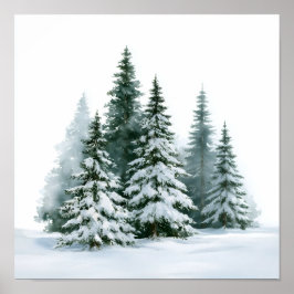 Winterkiefern Poster