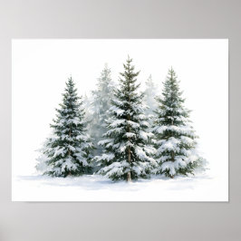 Winterkiefern Poster