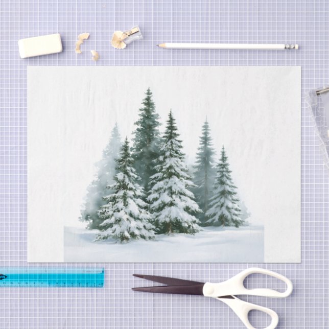 Winterkiefern Seidenpapier (Handwerk)
