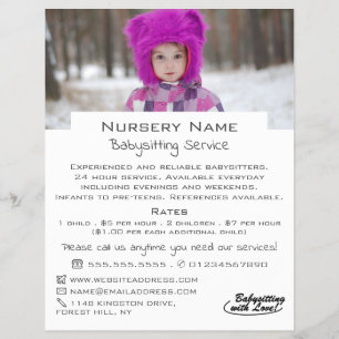 Winterkind, Babysitter, Tagesbetreuung, Kinderzimm Flyer