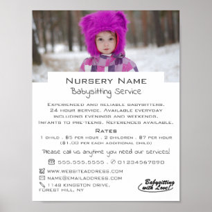 Winterkind, Babysitter, Tagesbetreuung, Kinderzimm Poster