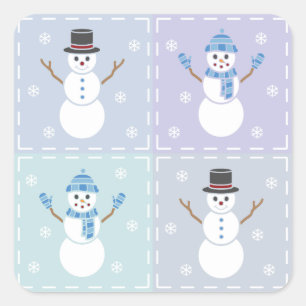 Winterkleber Quadratischer Aufkleber