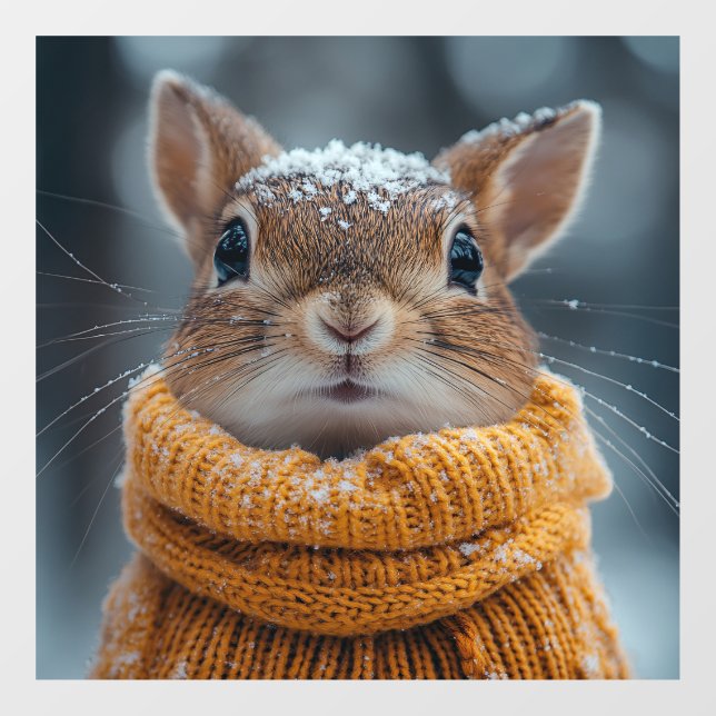 Winterklemme Fensteraufkleber (Blatt)