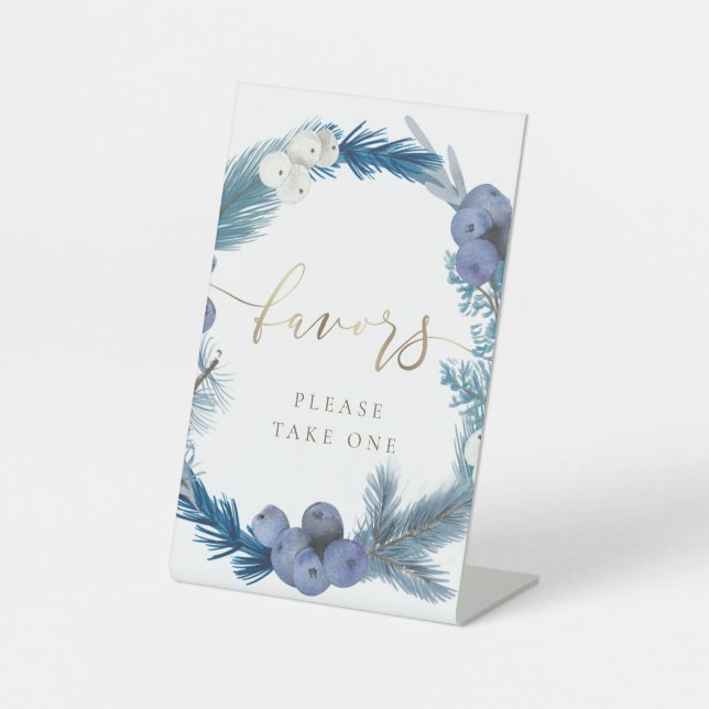 Winterkranz begünstigt Podestschild Sockelschild (Vorderseite)