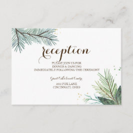 Winterkranz Rustikale Hochzeitskarte Begleitkarte