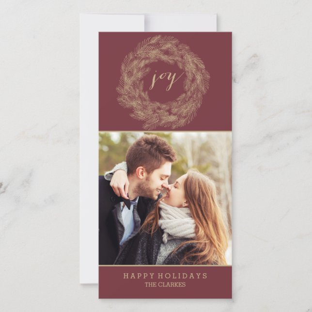 WINTERKREATH | JOY | STYLISH HOLIDAY CARD FEIERTAGSKARTE (Vorderseite)