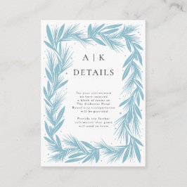 Winterkreide Moderne Hochzeitdetails Begleitkarte