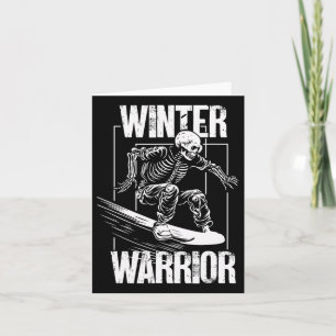 Winterkrieger Snowboarden Skeleton Snowboarder Karte