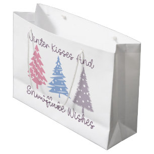 Winterküsse und Snowflake-Wünsche Große Geschenktüte