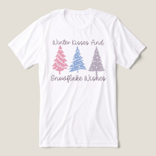 Winterküsse und Snowflake-Wünsche Tri-Blend Shirt