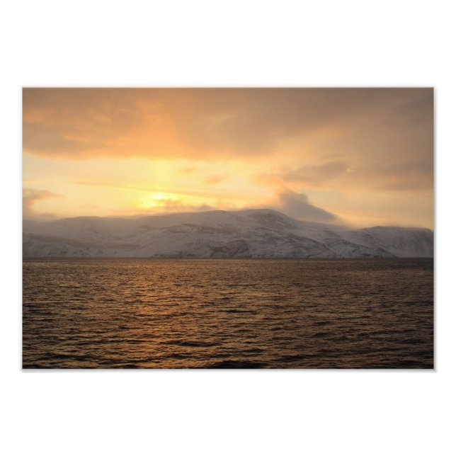Winterküste Norwegens Fotodruck (Vorne)