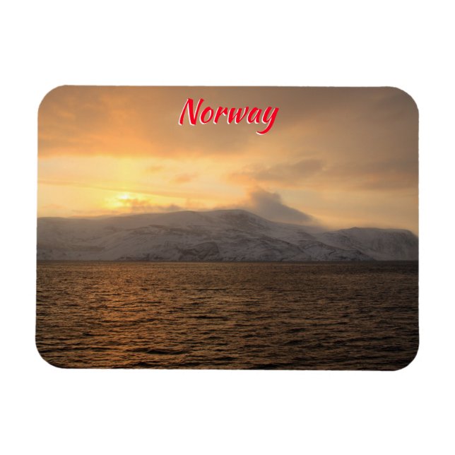 Winterküste Norwegens Magnet (Horizontal)
