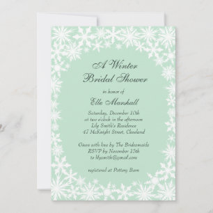 Winterlace on Mint Bridal Dusche Einladung