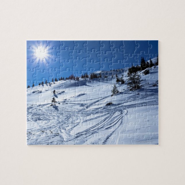 Winterland Wintersonne Puzzle (Horizontal)