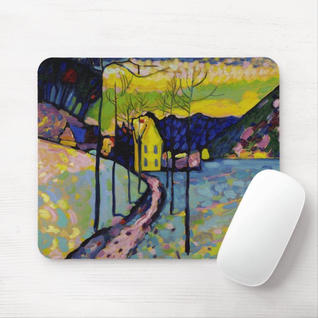 Winterlandschaft, 1909 von Wassily Kandinsky Mousepad (Mit Mouse)
