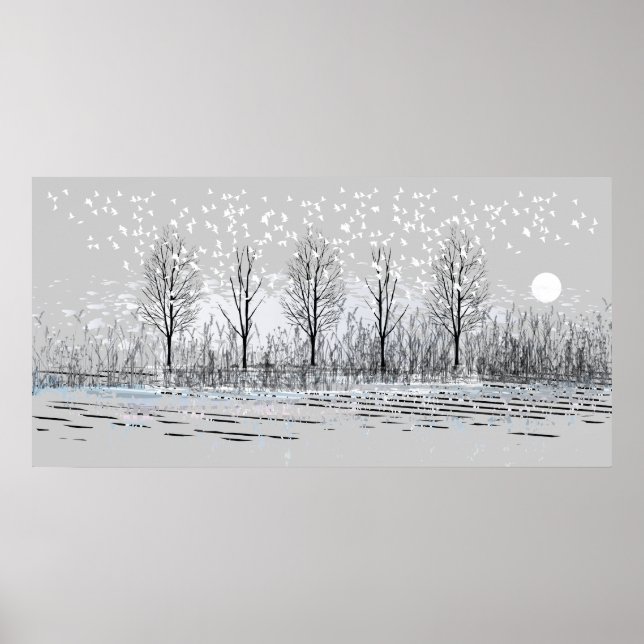 Winterlandschaft 1 poster (Vorne)