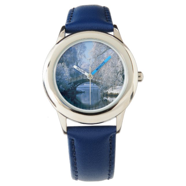Winterlandschaft Armbanduhr (Vorderseite)
