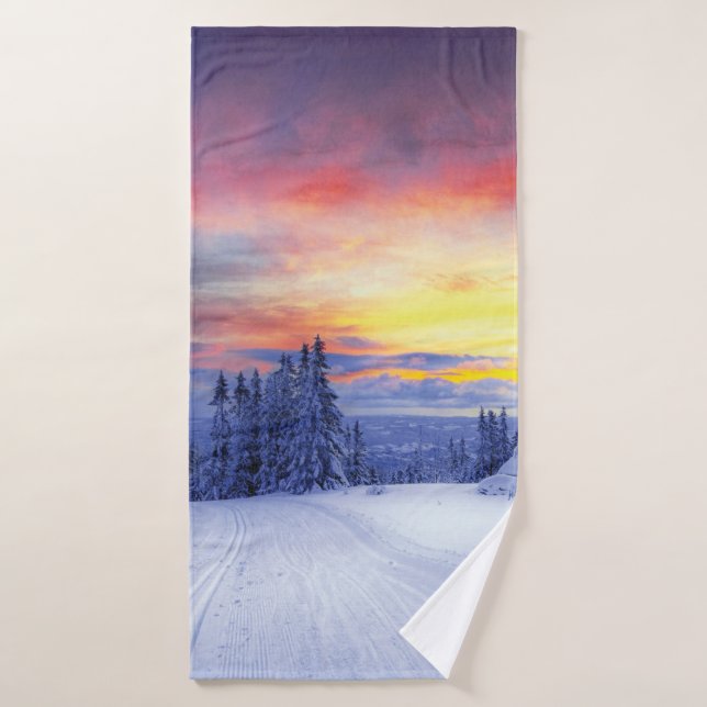 Winterlandschaft Badehandtuch (Badehandtuch)