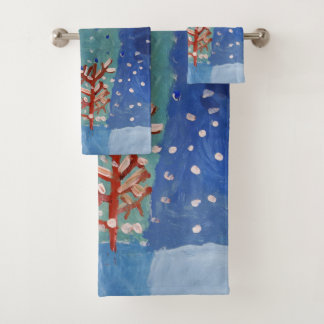 Winterlandschaft Badhandtuch Set