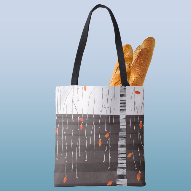 Winterlandschaft Bäume Kunst (Winter landscape art tote bag)