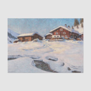 Winterlandschaft bei Davos Seidenpapier