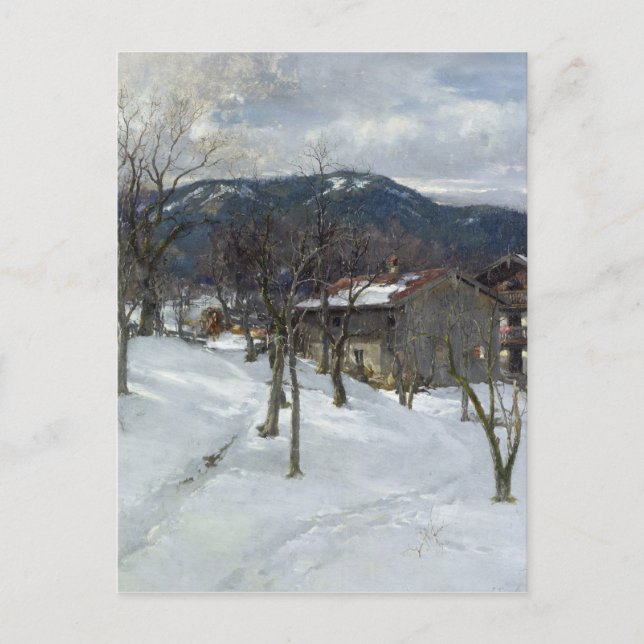 Winterlandschaft bei Kutterling, 1899 Postkarte (Vorderseite)