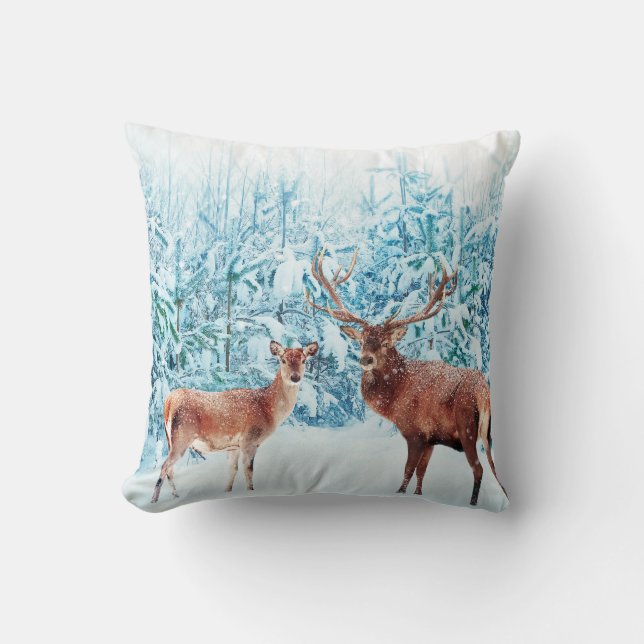 Winterlandschaft bei Snowy Dee Kissen (Vorderseite)