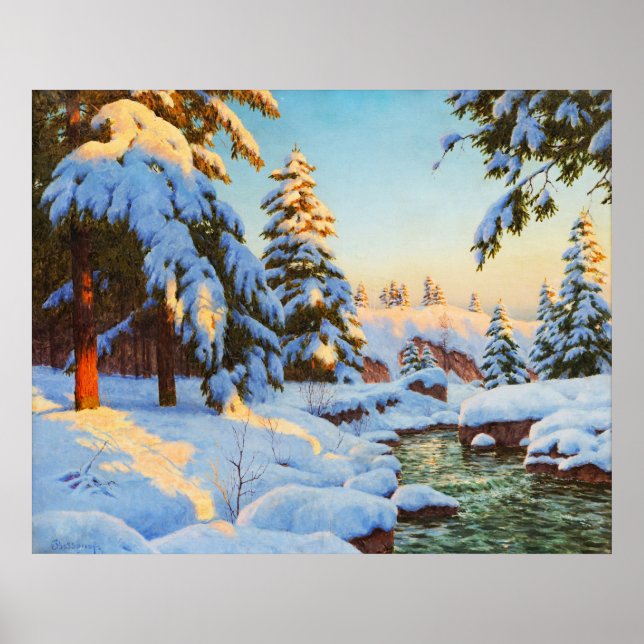 Winterlandschaft, Bessonof  Poster (Vorne)