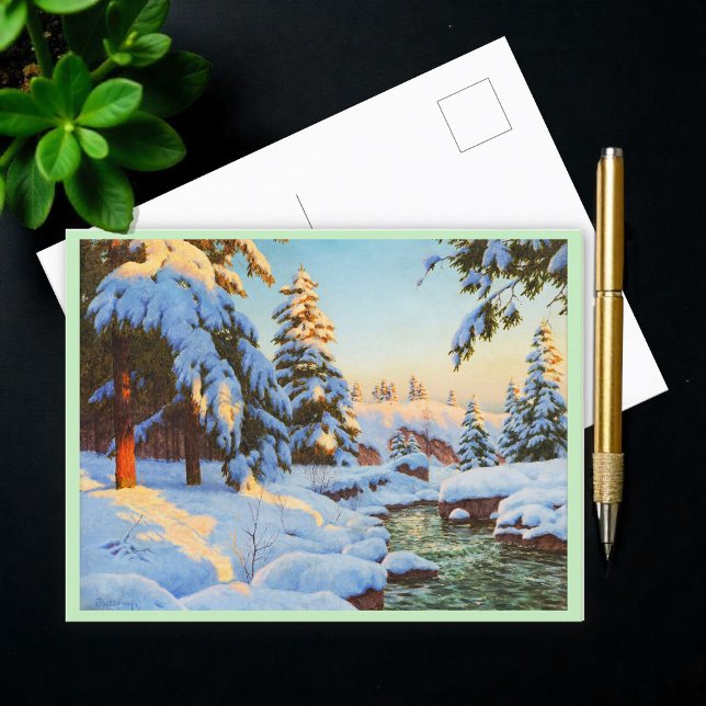 Winterlandschaft, Bessonof Postkarte (Von Creator hochgeladen)