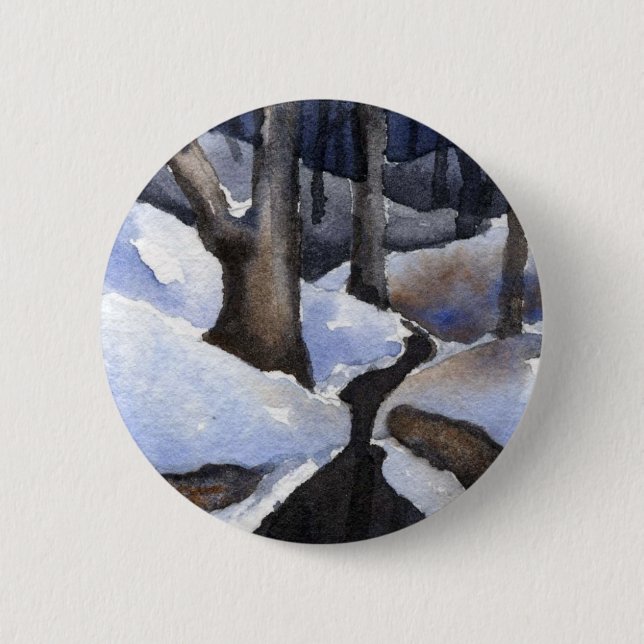 Winterlandschaft Button (Vorderseite)