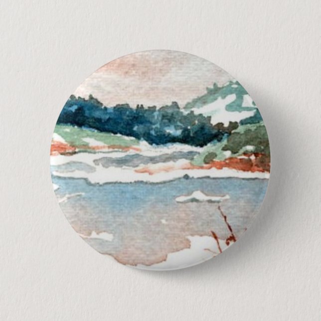 Winterlandschaft Button (Vorderseite)