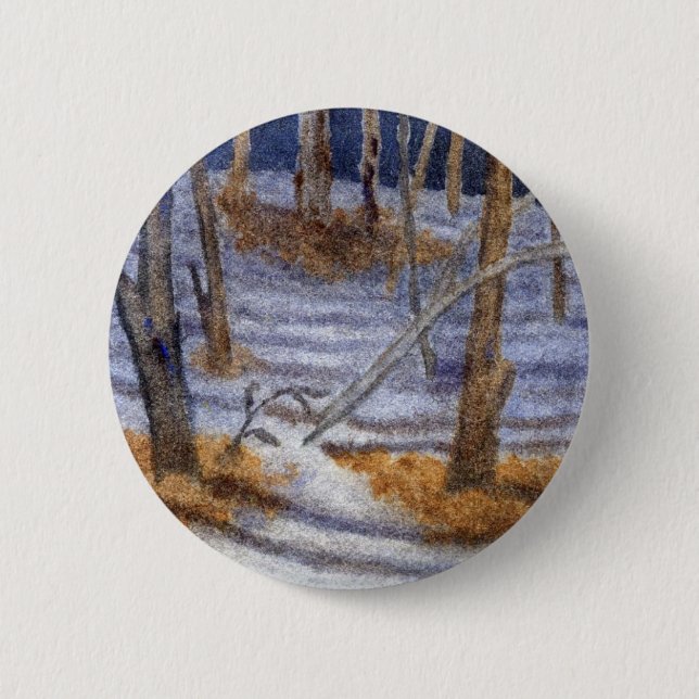 Winterlandschaft Button (Vorderseite)