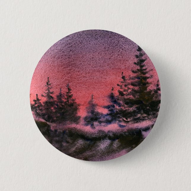 Winterlandschaft Button (Vorderseite)