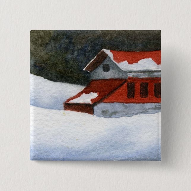Winterlandschaft Button (Vorderseite)