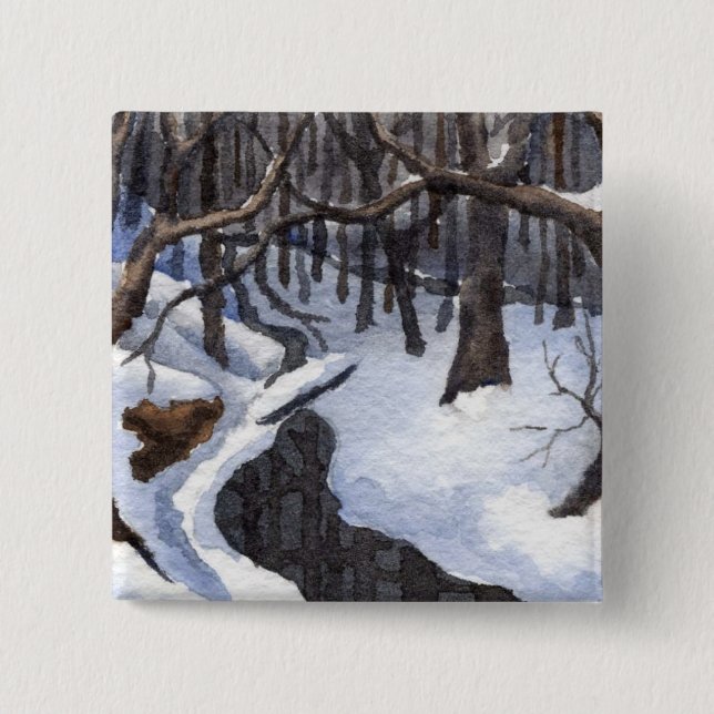Winterlandschaft Button (Vorderseite)