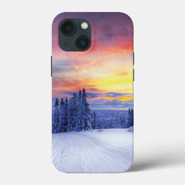 Winterlandschaft Case-Mate iPhone Hülle (Rückseite)