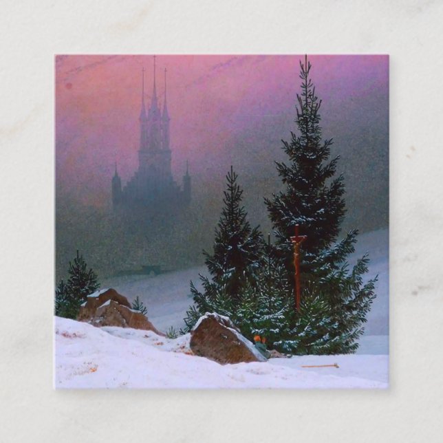 Winterlandschaft Caspar David Friedrich Begleitkarte (Vorderseite)