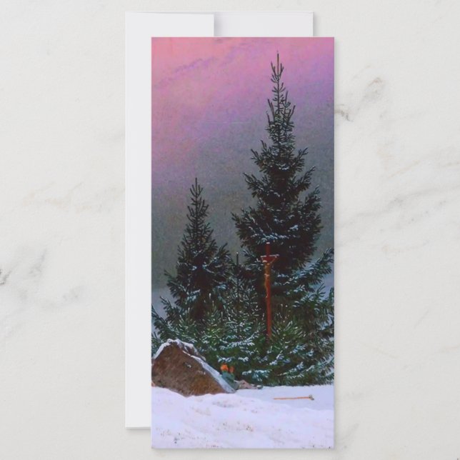 Winterlandschaft Caspar David Friedrich Card (Vorderseite)