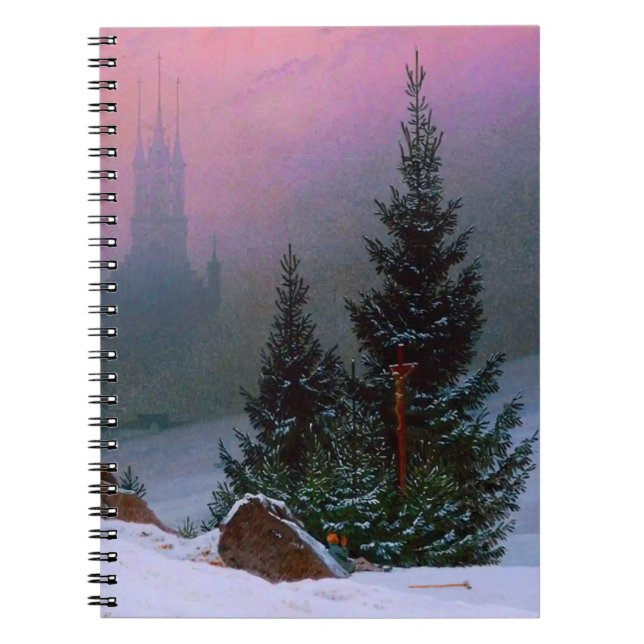Winterlandschaft Caspar David Friedrich Notizblock (Vorderseite)