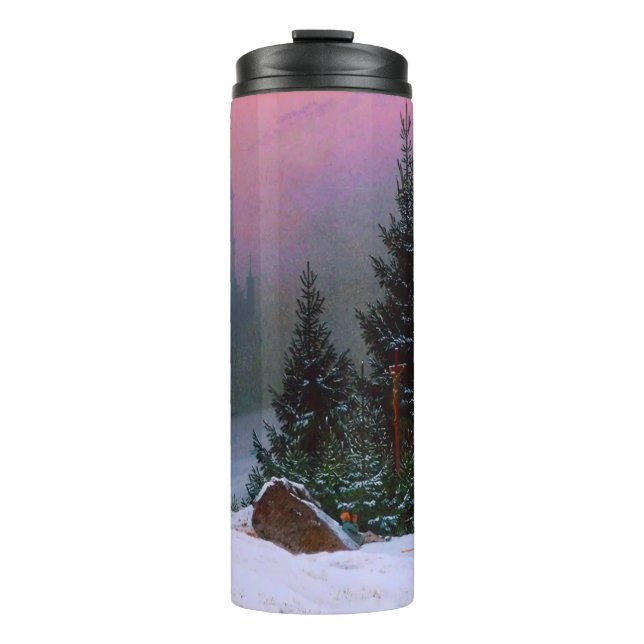 Winterlandschaft Caspar David Friedrich Thermosbecher (Vorderseite)