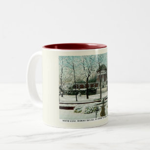 Winterlandschaft, Charlottesville VA, im Vintage-S Zweifarbige Tasse