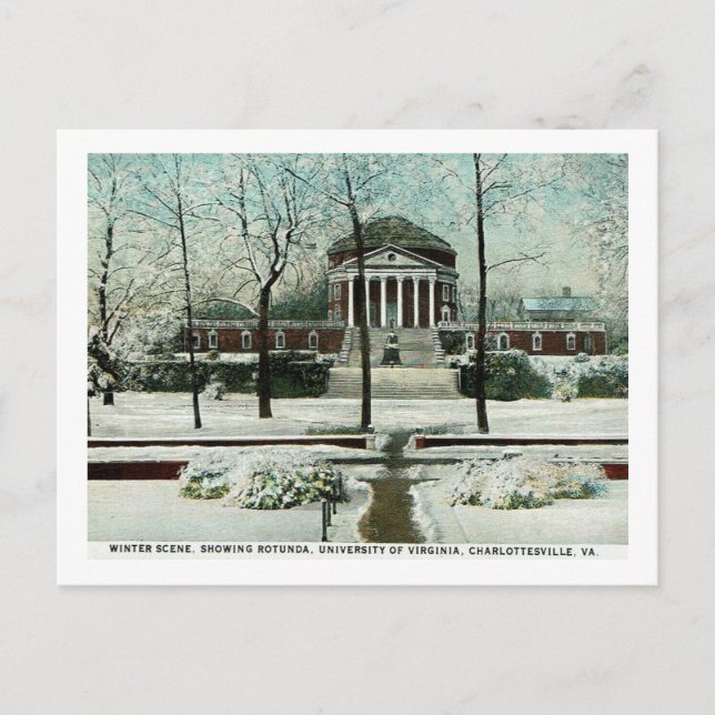 Winterlandschaft, Charlottesville VA, Vintag Postkarte (Vorderseite)