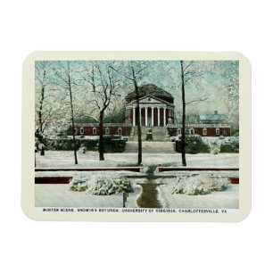 Winterlandschaft, Charlottesville VA, Vintager Sti Magnet